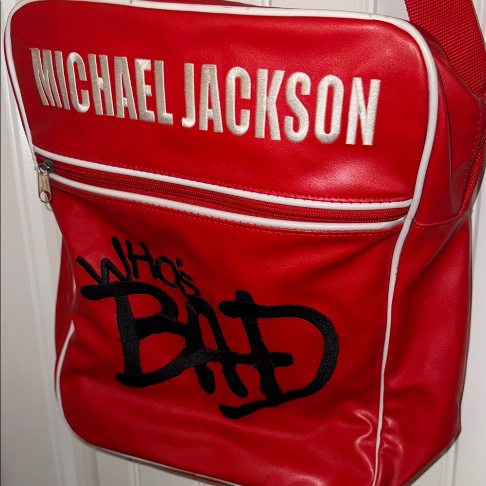 Michael Jackson Memorabilia Who's Bad Bag Red Vinyl Official Product BRAVADO - Picture 13 of 13